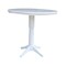 International Concepts Round 36 in Rd Top Pedestal Table, 12 in Leaf, 40.9 inH, Adjustable Height, White, 36 in W, 48 in L K08-36RXT-27B-6B-2 - alternate 6